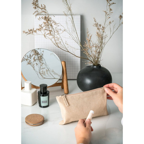 Pochette multifonctions en coton recyclé et polyester rPET MILLIE - Objet publicitaire durable et personnalisable pour entrepris