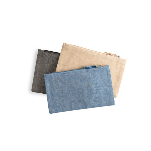 Pochette multifonctions en coton recyclé et polyester rPET MILLIE - Objet publicitaire durable et personnalisable pour entrepris
