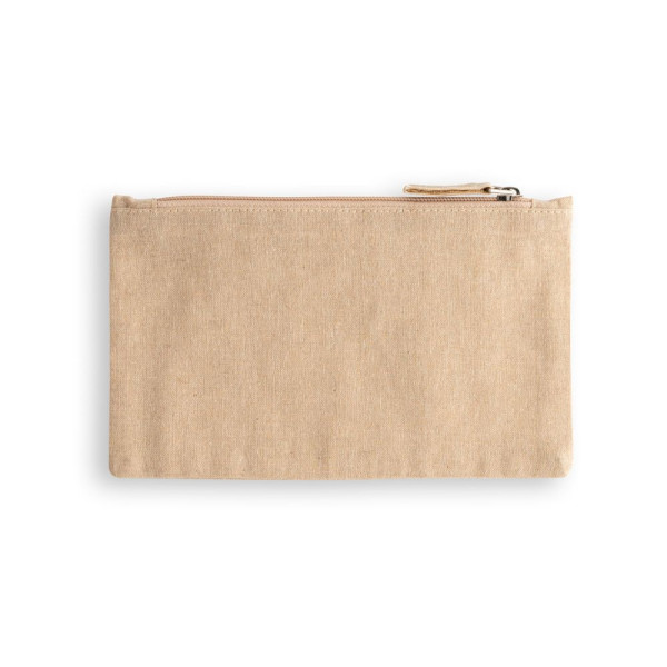 Pochette multifonctions en coton recyclé et polyester rPET MILLIE - Objet publicitaire durable et personnalisable pour entrepris