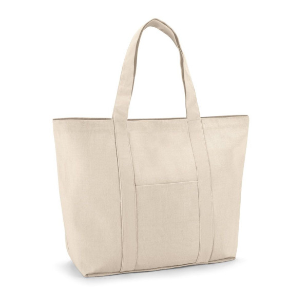 Sac en toile 100% coton avec poche frontale et intérieure (280 g/m²) - VILLE - BCM Goodies