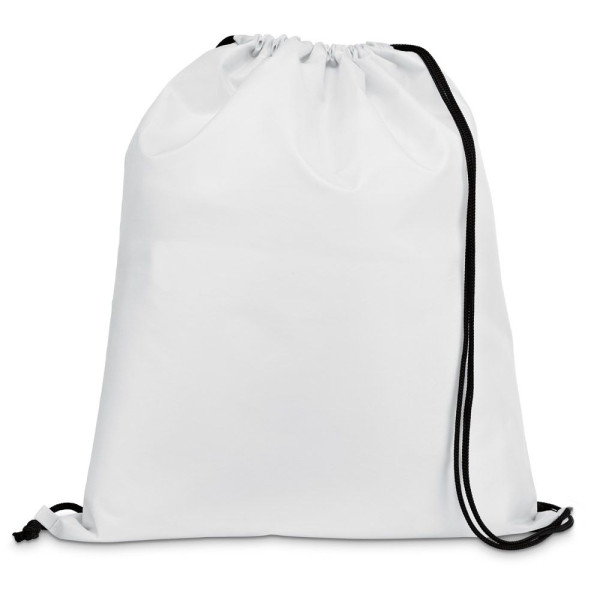 Sac à dos 210D avec cordons de serrage noirs CARNABY - Personnalisable pour vos événements et cadeaux - Shopping