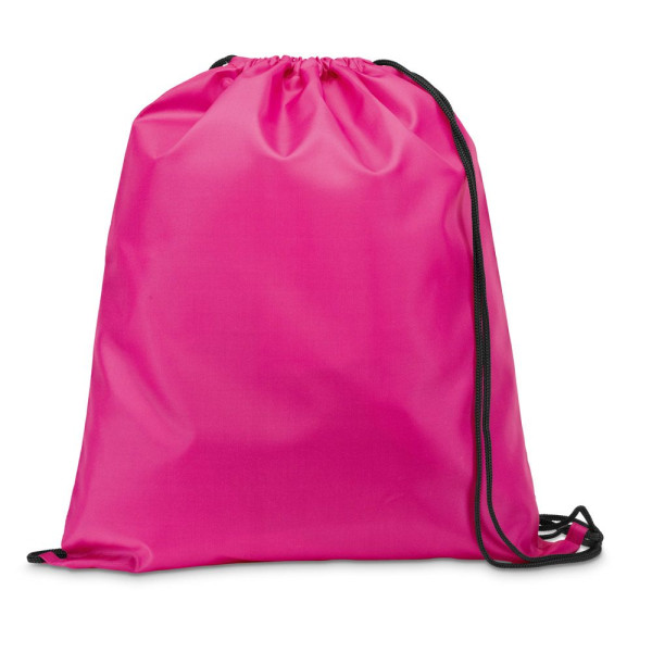 Sac à dos 210D avec cordons de serrage noirs CARNABY - Personnalisable pour vos événements et cadeaux - Shopping