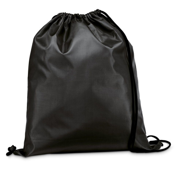 Sac à dos 210D avec cordons de serrage noirs CARNABY - Personnalisable pour vos événements et cadeaux - Shopping