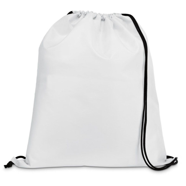 Sac à dos 210D avec cordons de serrage noirs CARNABY - Personnalisable pour vos événements et cadeaux - Shopping