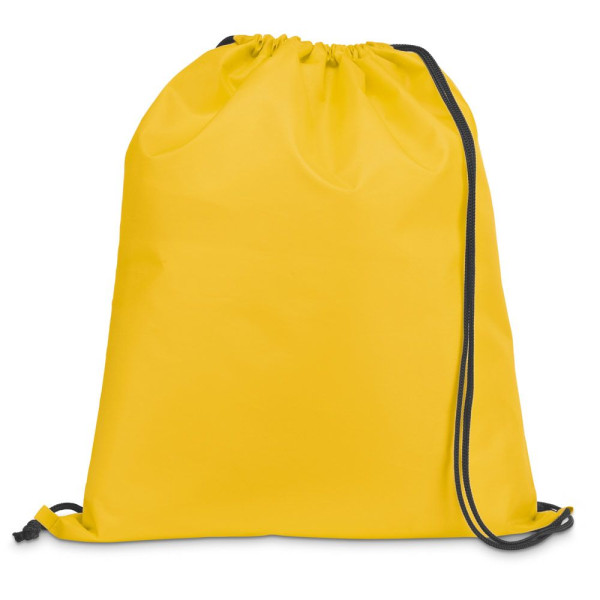Sac à dos 210D avec cordons de serrage noirs CARNABY - Personnalisable pour vos événements et cadeaux - Shopping