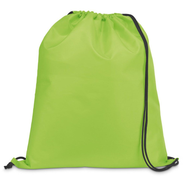Sac à dos 210D avec cordons de serrage noirs CARNABY - Personnalisable pour vos événements et cadeaux - Shopping