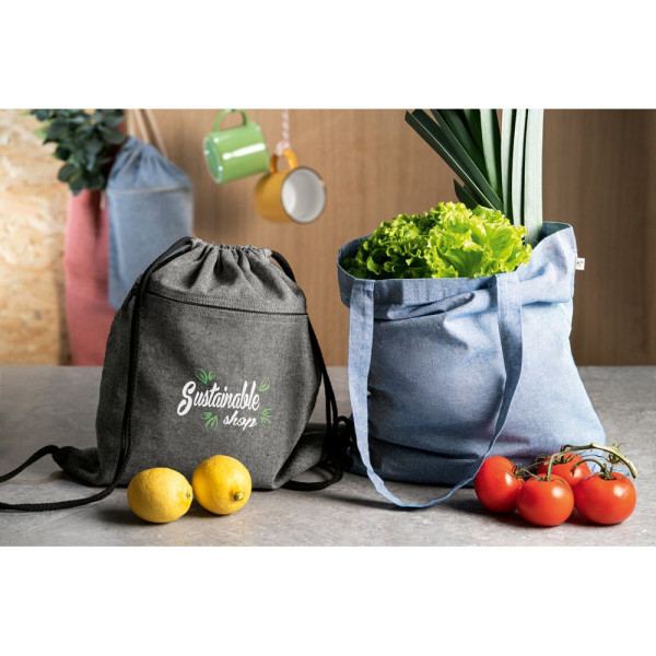 Sac à cordelettes en coton recyclé CHANCERY - sac écoresponsable pour goodies B2B | BCM Goodies