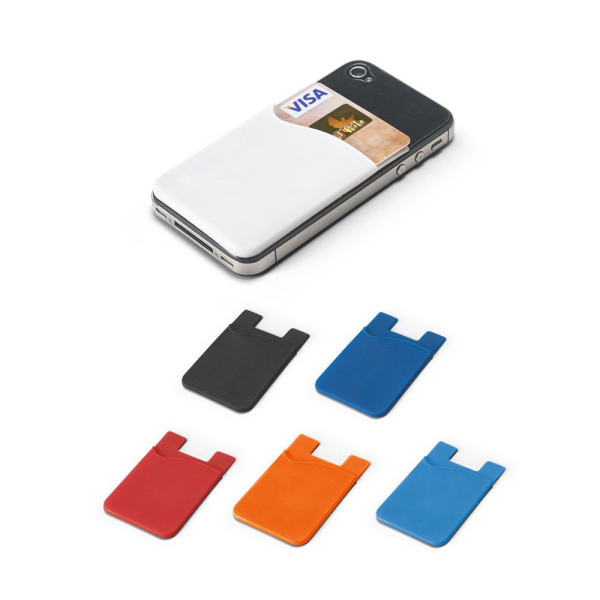 Porte-cartes en silicone pour smartphone SHELLEY - Accessoire pratique et polyvalent | BCM Goodies
