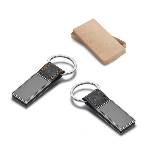 Porte-clés BALE en métal et PU pour communication B2B | BCM Goodies