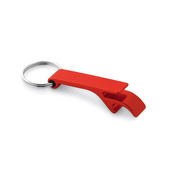 Porte-clés en aluminium avec ouvre-capsules BAITT - Accessoire polyvalent pour communication B2B