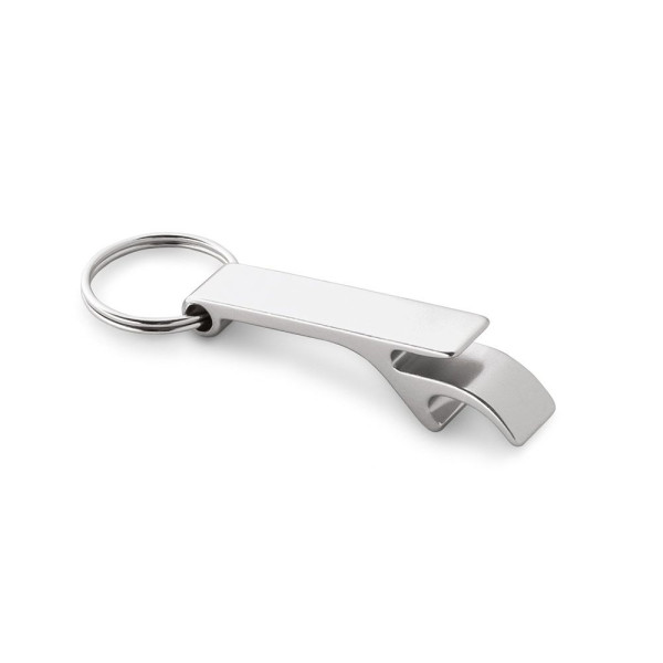 Porte-clés en aluminium avec ouvre-capsules BAITT - Accessoire polyvalent pour communication B2B