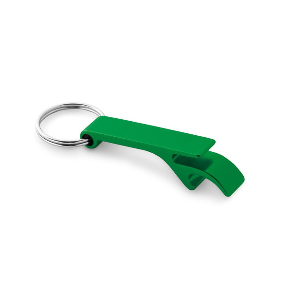 Porte-clés en aluminium avec ouvre-capsules BAITT - Accessoire polyvalent pour communication B2B