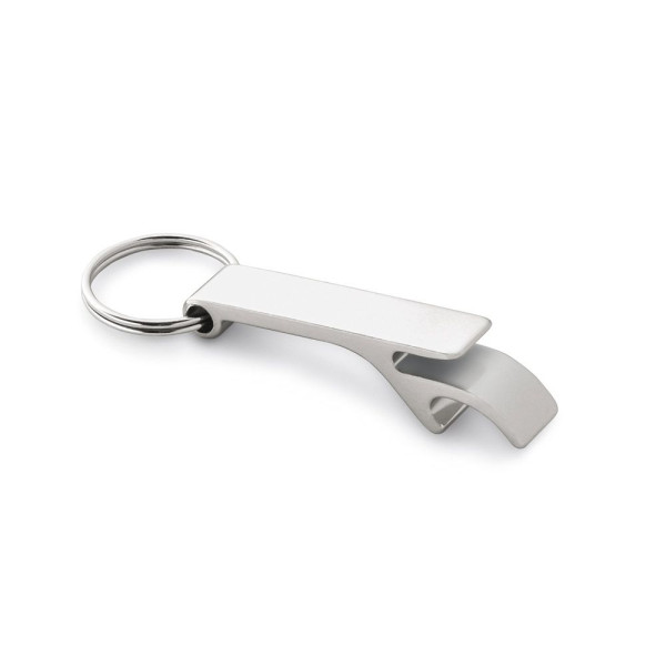 Porte-clés en aluminium avec ouvre-capsules BAITT - Accessoire polyvalent pour communication B2B