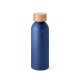 Bouteille QUETA en aluminium de 550mL avec bouchon en bambou - Personnalisable avec logo - BCM Goodies