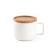 Tasse en céramique FANGIO de 220 mL avec couvercle et base en bambou - BCM Goodies