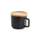 Tasse en céramique FANGIO de 220 mL avec couvercle et base en bambou - BCM Goodies