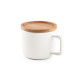 Tasse en céramique FANGIO de 220 mL avec couvercle et base en bambou - BCM Goodies
