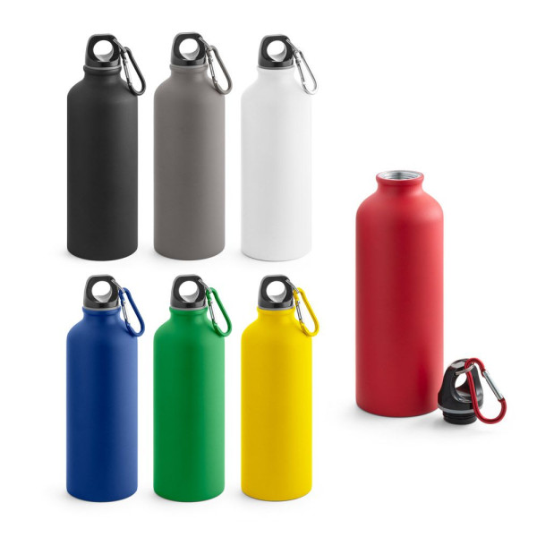 Bouteille en aluminium personnalisable COLLINA 540mL avec mousqueton - BCM Goodies