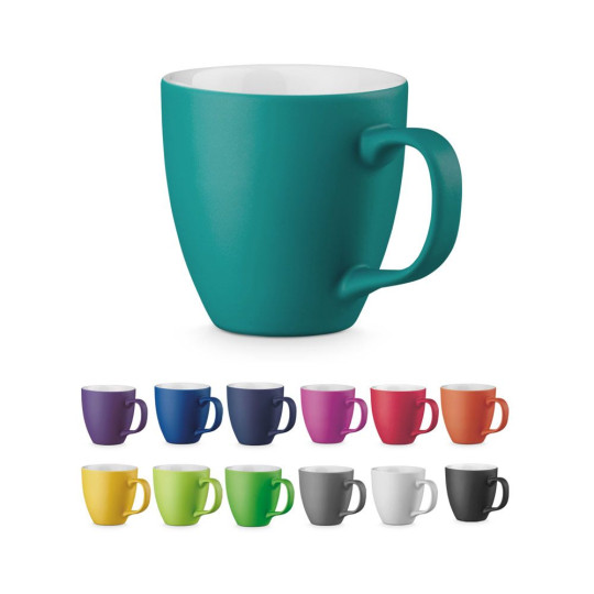 Tasse en porcelaine PANTHONY MAT avec hydroglaçage 450 mL - Objet publicitaire personnalisable pour entreprise
