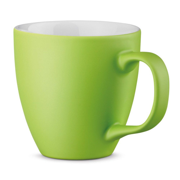 Tasse en porcelaine PANTHONY MAT avec hydroglaçage 450 mL - Objet publicitaire personnalisable pour entreprise