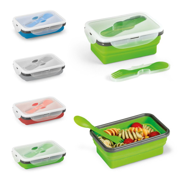 Boîte hermétique rétractable en silicone et PP de 640 mL pour événements d'entreprise | Personnalisable - BCM Goodies