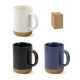 Tasse en céramique CONSTELLATION CORK avec socle en liège 320 ml - Objet publicitaire de qualité