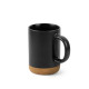 Tasse en céramique CONSTELLATION CORK avec socle en liège 320 ml - Objet publicitaire de qualité
