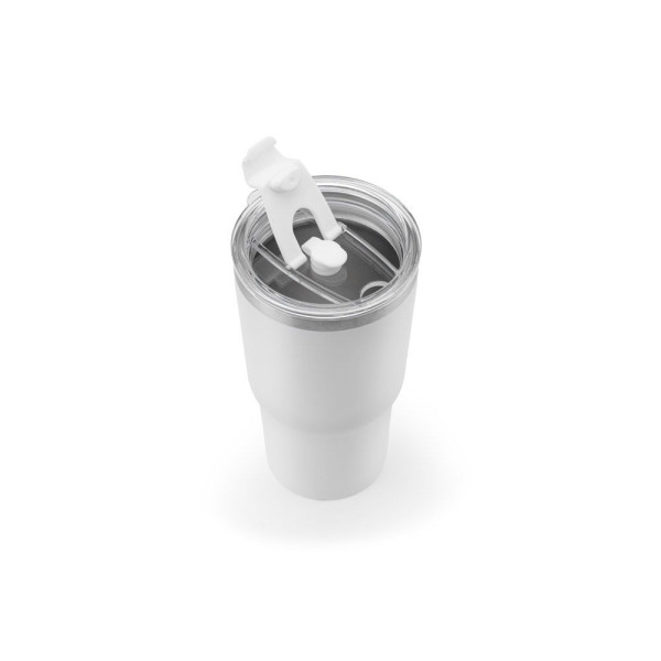 Gobelet de voyage compact en acier inoxydable recyclé 600mL personnalisable - JOYNER M. - BCM Goodies