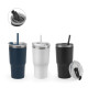 Gobelet de voyage compact en acier inoxydable recyclé 600mL personnalisable - JOYNER M. - BCM Goodies