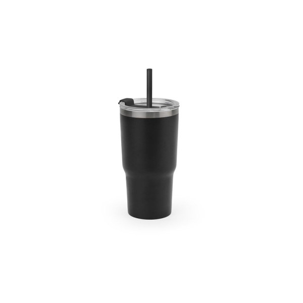 Gobelet de voyage compact en acier inoxydable recyclé 600mL personnalisable - JOYNER M. - BCM Goodies