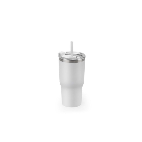 Gobelet de voyage compact en acier inoxydable recyclé 600mL personnalisable - JOYNER M. - BCM Goodies