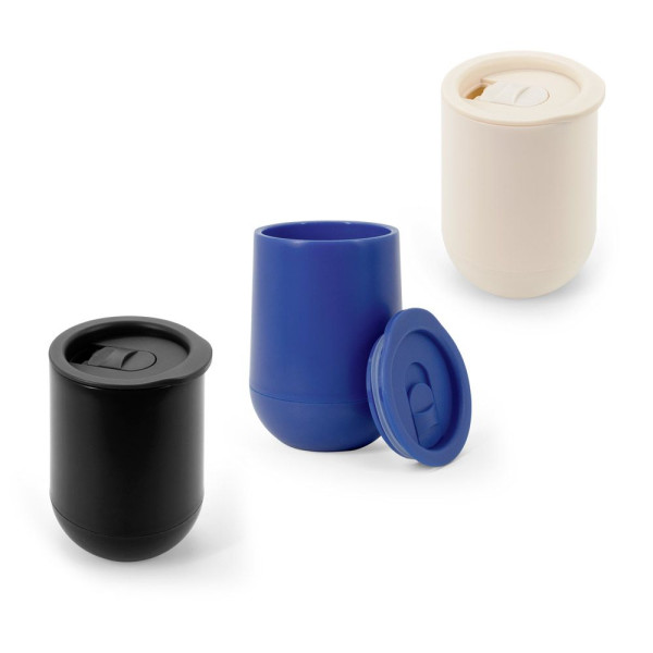 Tasse de voyage en PP à double paroi isolée à l'air ADLINGTON - Objet publicitaire résistant et durable, idéal pour renforc