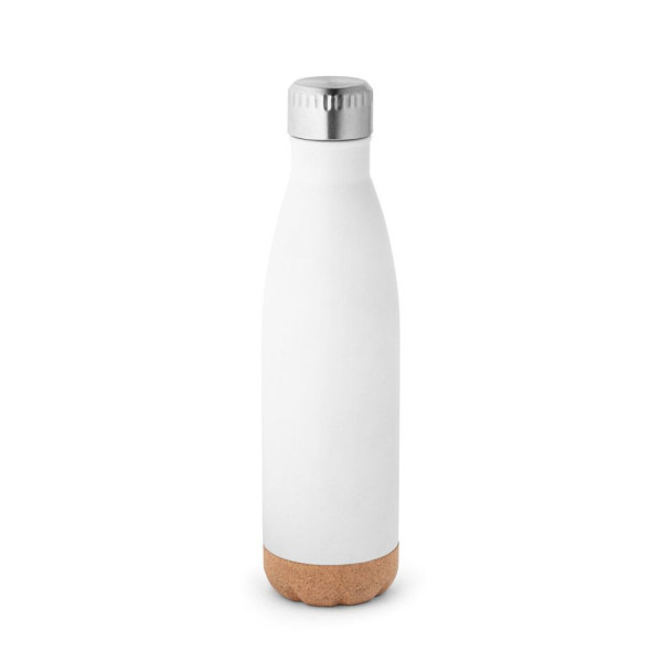 Thermos SOLBERG 560mL en acier inoxydable avec base en liège - Personnalisable pour entreprise
