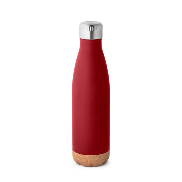 Thermos SOLBERG 560mL en acier inoxydable avec base en liège - Personnalisable pour entreprise