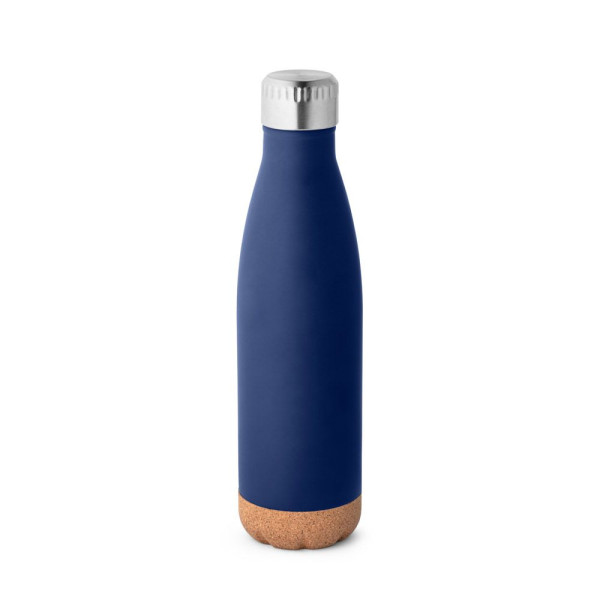 Thermos SOLBERG 560mL en acier inoxydable avec base en liège - Personnalisable pour entreprise