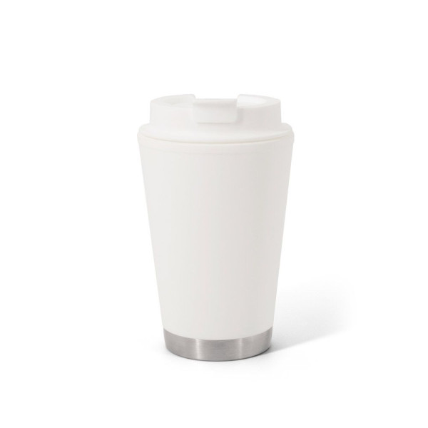 Tasse de voyage en PP à double paroi FIGLIOLI - Objet publicitaire de qualité pour entreprises