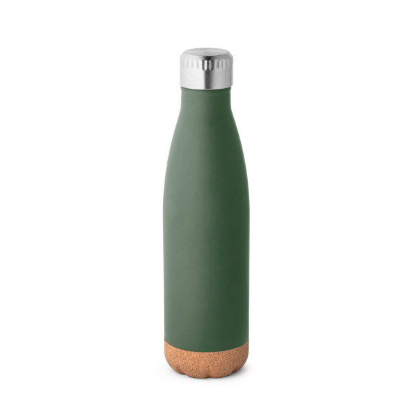 Thermos SOLBERG 560mL en acier inoxydable avec base en liège - Personnalisable pour entreprise