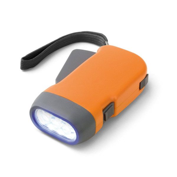 Lampe de poche dynamo EDDIE avec 3 LEDs - Objet publicitaire personnalisable pour entreprises