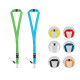 Tour de cou personnalisable en polyester avec mousqueton en métal - BCM Goodies