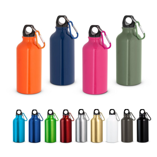 Bouteille de sport en aluminium LANDSCAPE S de 400mL avec mousqueton - Accessoire idéal pour événements d'entreprise | BCM 