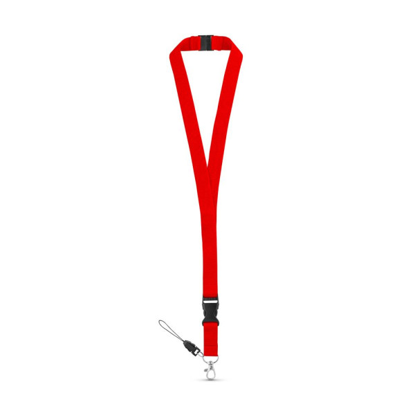 Tour de cou personnalisable en polyester avec mousqueton en métal - BCM Goodies