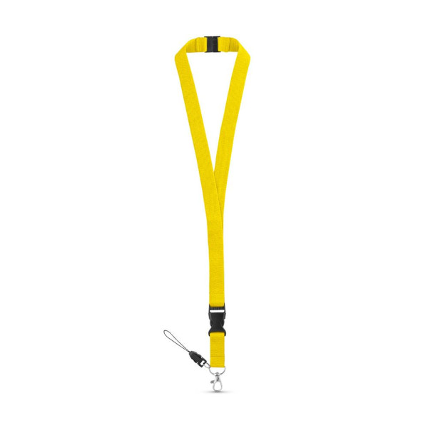 Tour de cou personnalisable en polyester avec mousqueton en métal - BCM Goodies