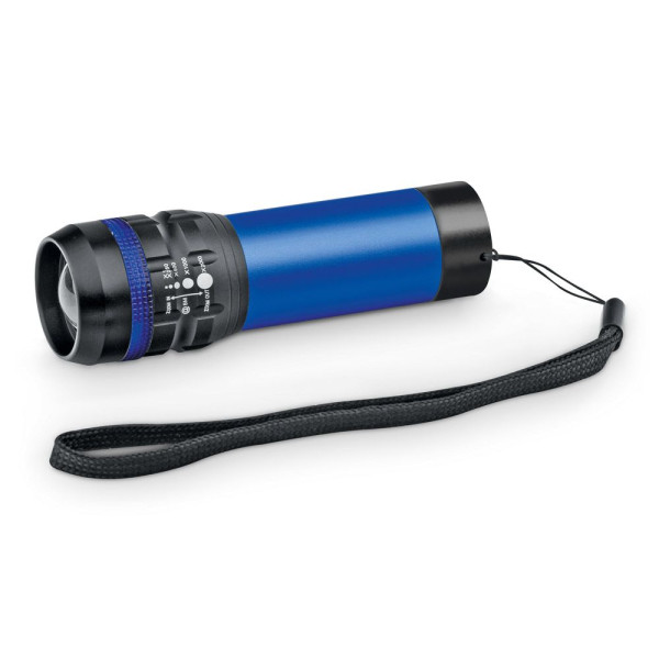 Lampe de poche ZOOMIN en aluminium avec fonction de zoom et 3 modes d'éclairage