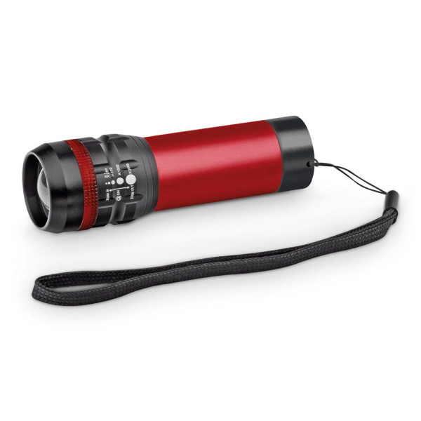 Lampe de poche ZOOMIN en aluminium avec fonction de zoom et 3 modes d'éclairage