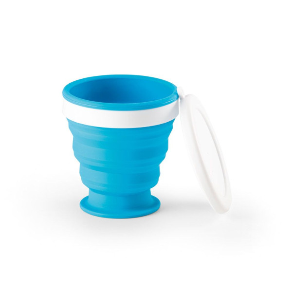 Verre de voyage pliable ASTRADA silicone et PP 250mL personnalisable - BCM Goodies