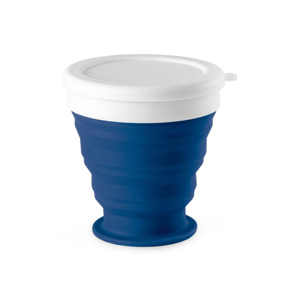 Verre de voyage pliable ASTRADA silicone et PP 250mL personnalisable - BCM Goodies