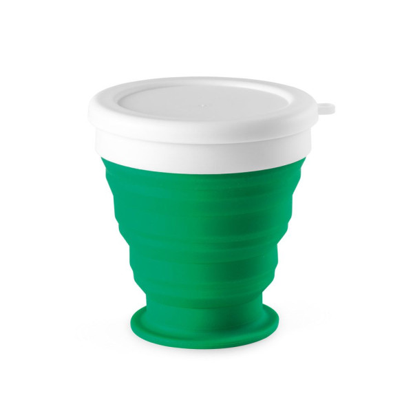 Verre de voyage pliable ASTRADA silicone et PP 250mL personnalisable - BCM Goodies