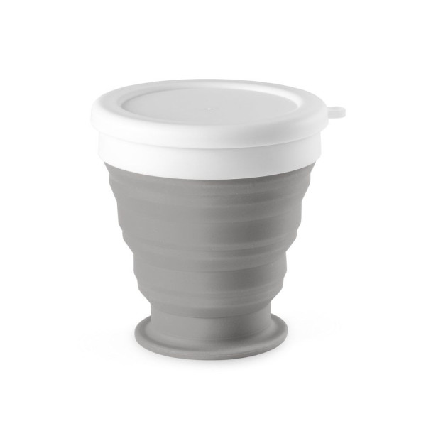 Verre de voyage pliable ASTRADA silicone et PP 250mL personnalisable - BCM Goodies