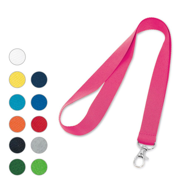 Lanyard en polyester LARIAT avec porte-clés personnalisable pour événements B2B - BCM Goodies