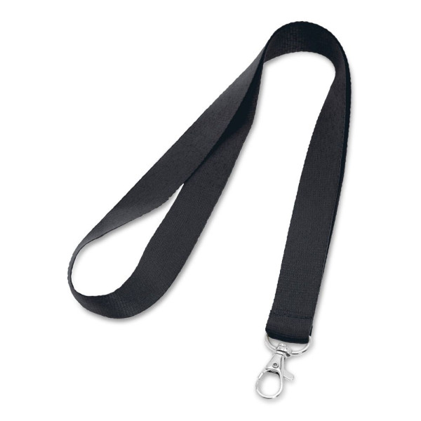 Lanyard en polyester LARIAT avec porte-clés personnalisable pour événements B2B - BCM Goodies